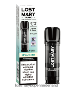 LOST MARY Bestellen - 4V8PNV170 groene munt LOST MARY Tappo voorgevulde peulen - 20 mg - 2 stuks