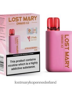 LOST MARY Kopen Nederland - 4V8PNV199 aardbeien ijs LOST MARY DM600 X2 wegwerp damp