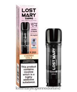 LOST MARY Nederland - 4V8PNV173 kersen cola LOST MARY Tappo voorgevulde peulen - 20 mg - 2 stuks