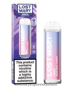 LOST MARY Vape Bestellen - 4V8PNV150 blauwe razz-kers LOST MARY QM600 wegwerp damp