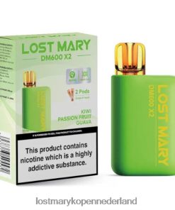 LOST MARY Vape Kopen - 4V8PNV187 kiwi-passievrucht-guave LOST MARY DM600 X2 wegwerp damp