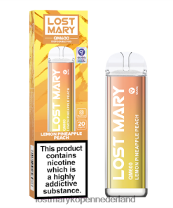 LOST MARY Vapes Nederland - 4V8PNV157 citroen ananas perzik LOST MARY QM600 wegwerp damp