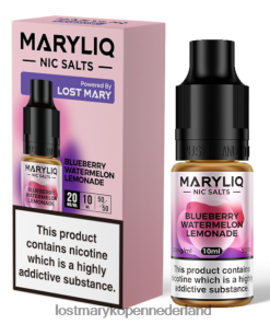 LOST MARY Vapes Nederland - 4V8PNV202 bosbessen watermeloen limonade LOST MARY maryliq nic-zouten - 10 ml