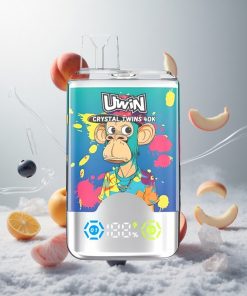 UWIN Crystal Twins 40000 Puffs Blauwe Bes Op IJs & Zomerse Perzik IJs Dubbele Smaken Mesh Coil 0.6 Ohm Netherlands vape wholesale