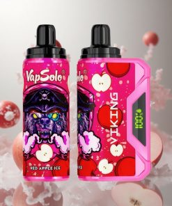 VapSolo VIKING 12000 Puff Wegwerp Vape Rode Appel IJs met 22ml E-Liquid & Type-C opladen Netherlands vape wholesale